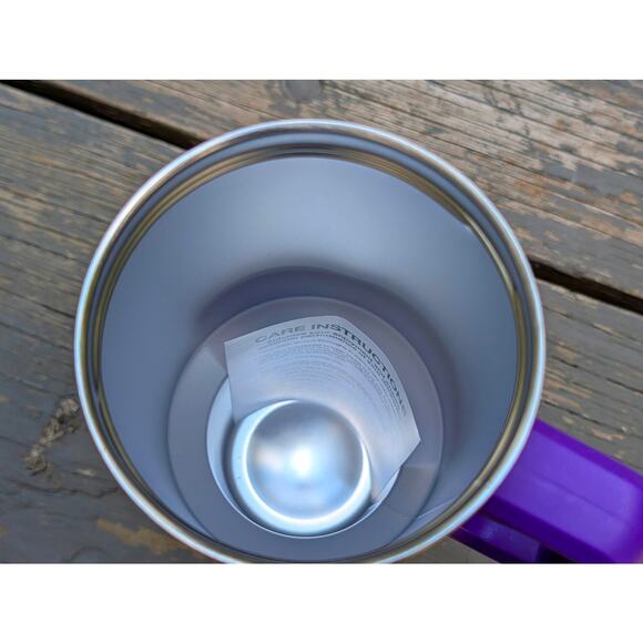 NEW 40 oz Insulated Tumbler Mug with Handle & Straw | Purple - Picture 5 of 10